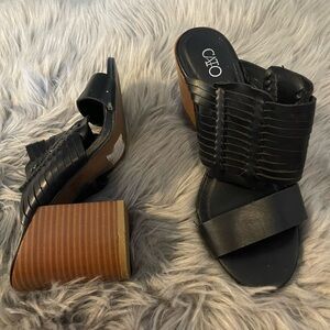 Cato 39724282 chunky heel sandals size 7 3.5” heel